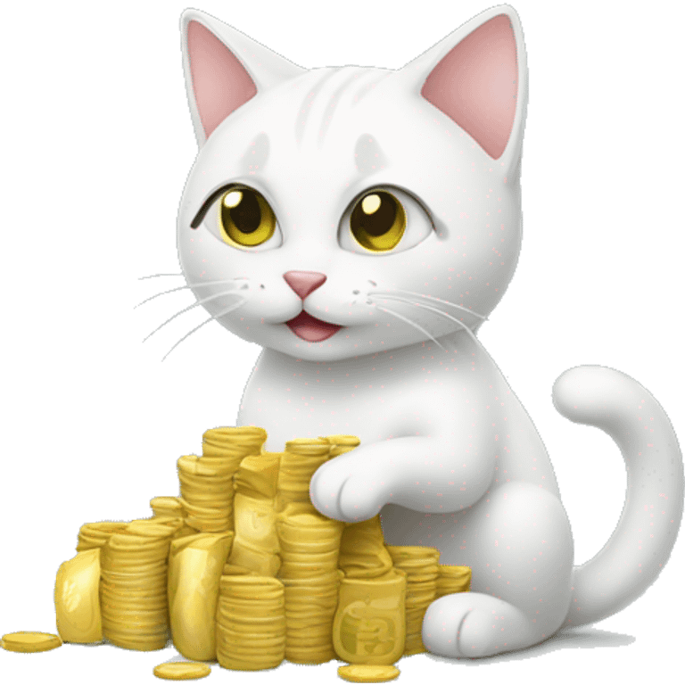 cat counting money emoji