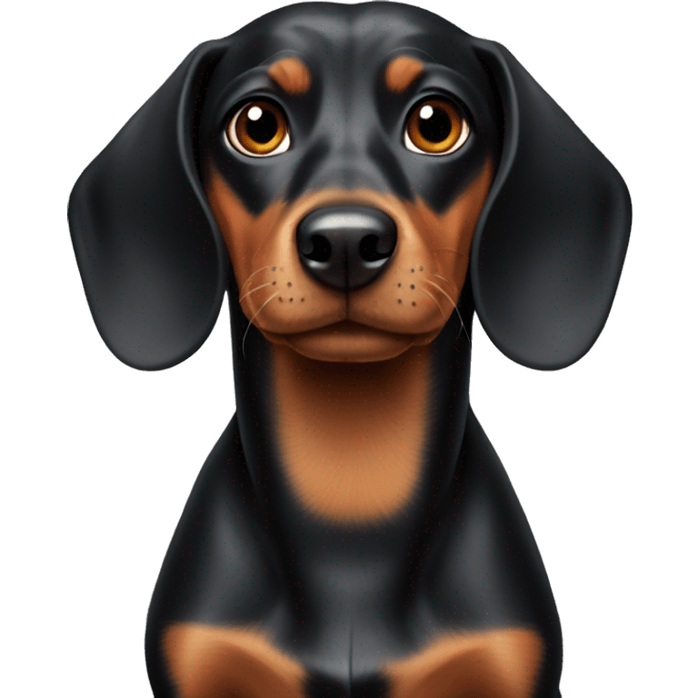 black weiner dog emoji