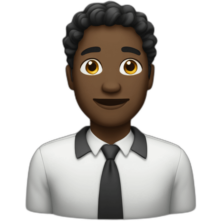 black man with waves emoji