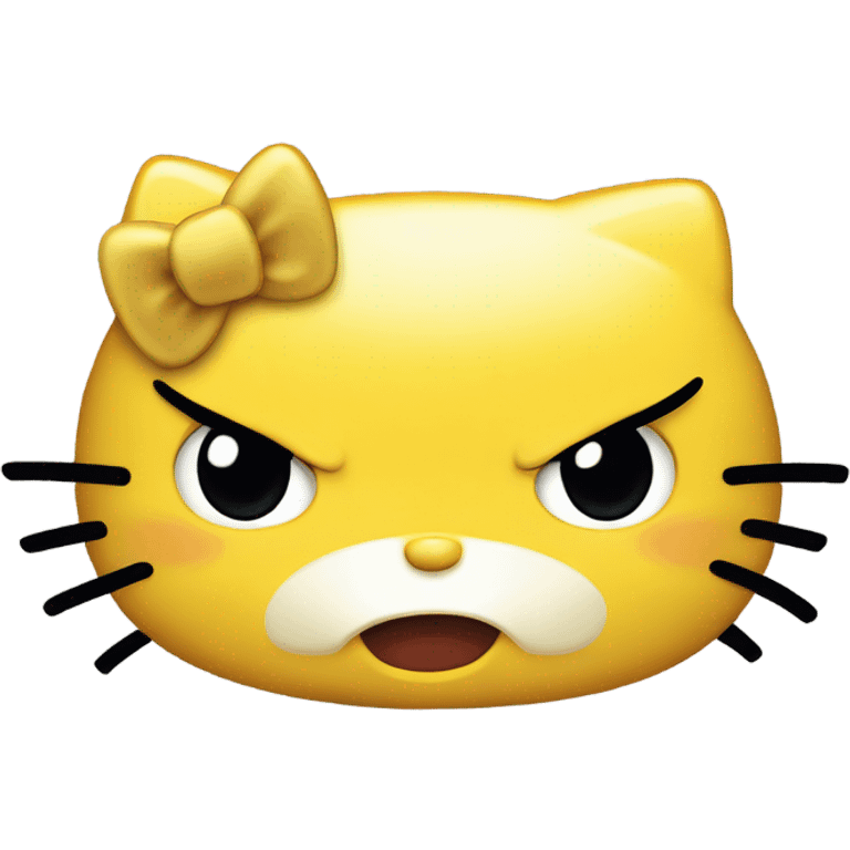 angry yellow hello kitty emoji