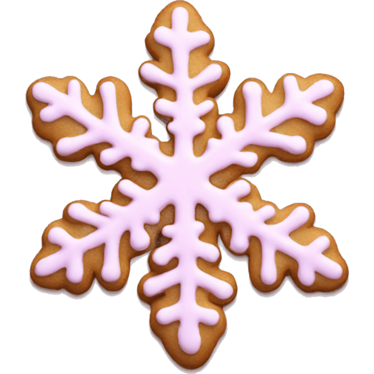 Light pink snowflake cookies emoji