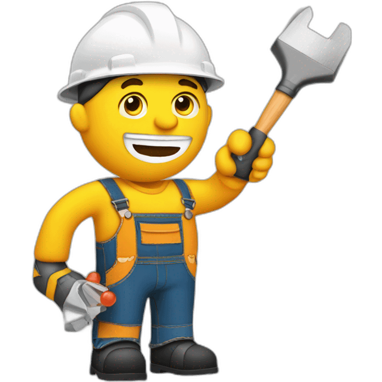 The builder is juggling tools emoji