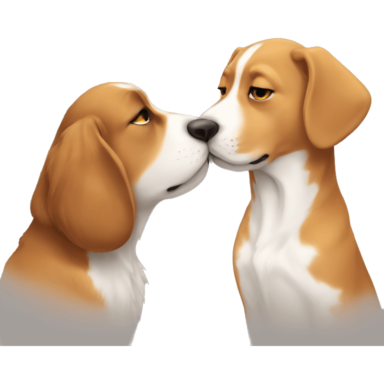 cat and dog kiss emoji