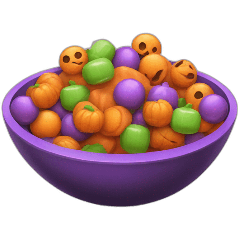 Halloween bowl of candy emoji