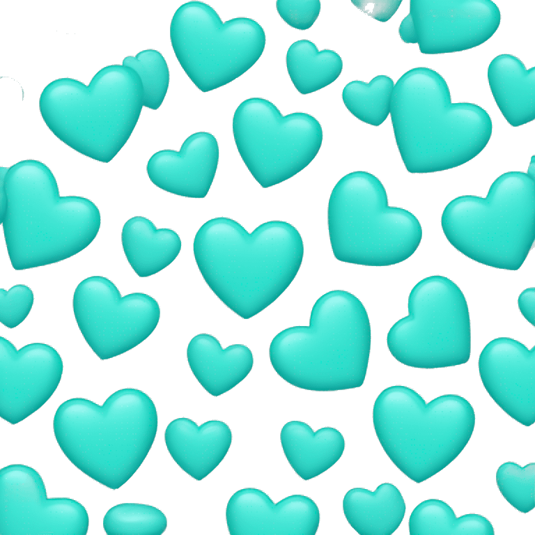 Tiffany blue heart emoji