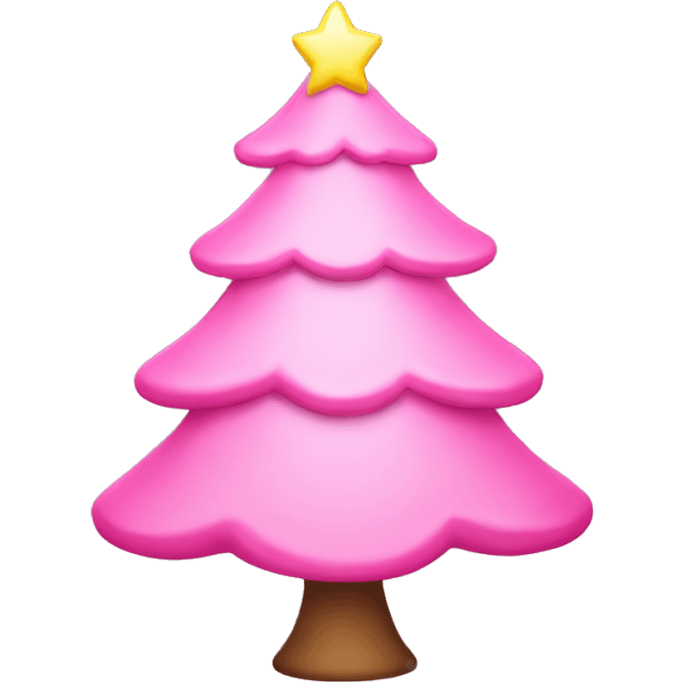 Pink Christmas tree emoji