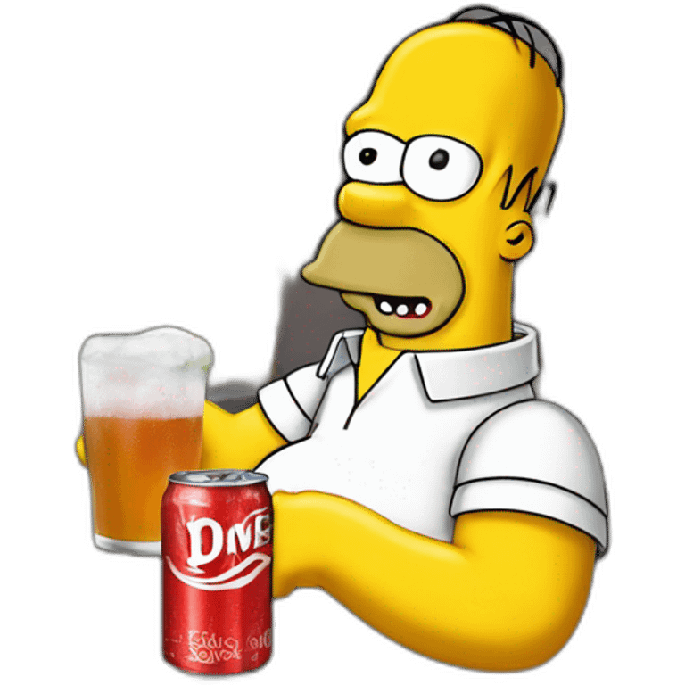 Homer simpson boit un soda emoji