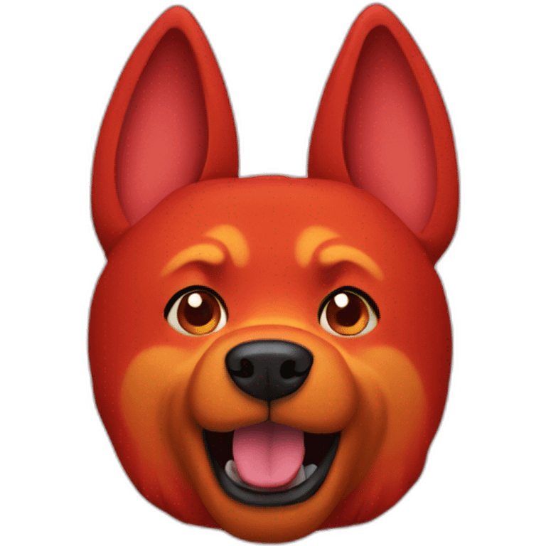 red dog fire from ears emoji