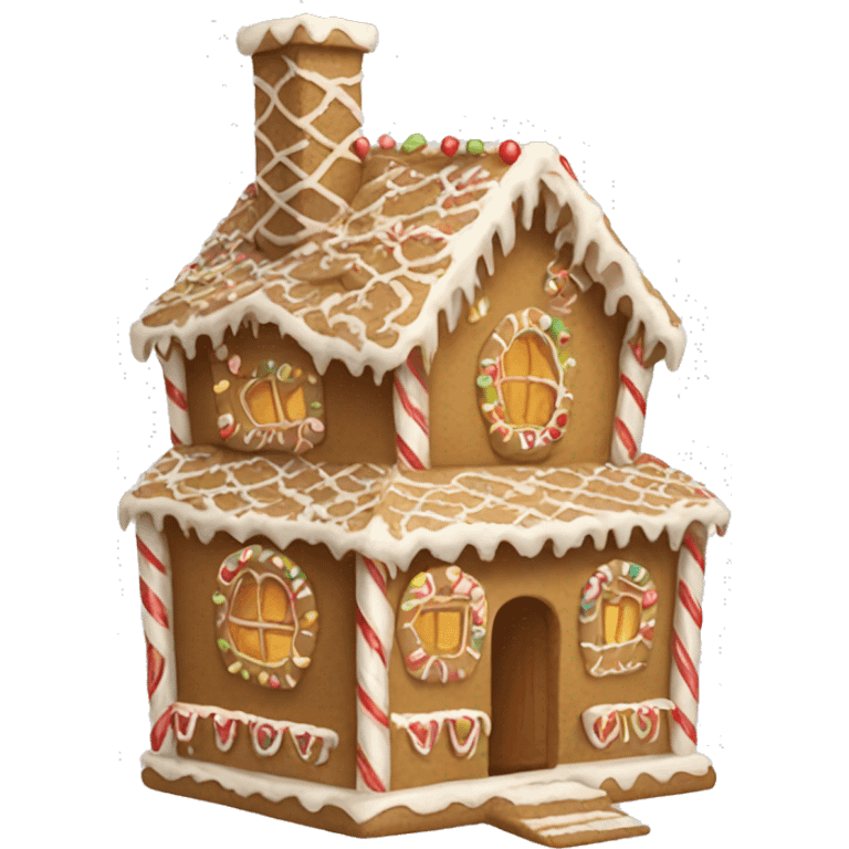 Beige gingerbread house emoji