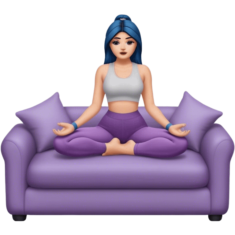 realistic kylie jenner in yoga pants on couch emoji