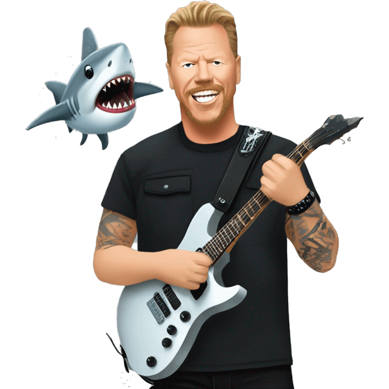 james hetfield with shark emoji