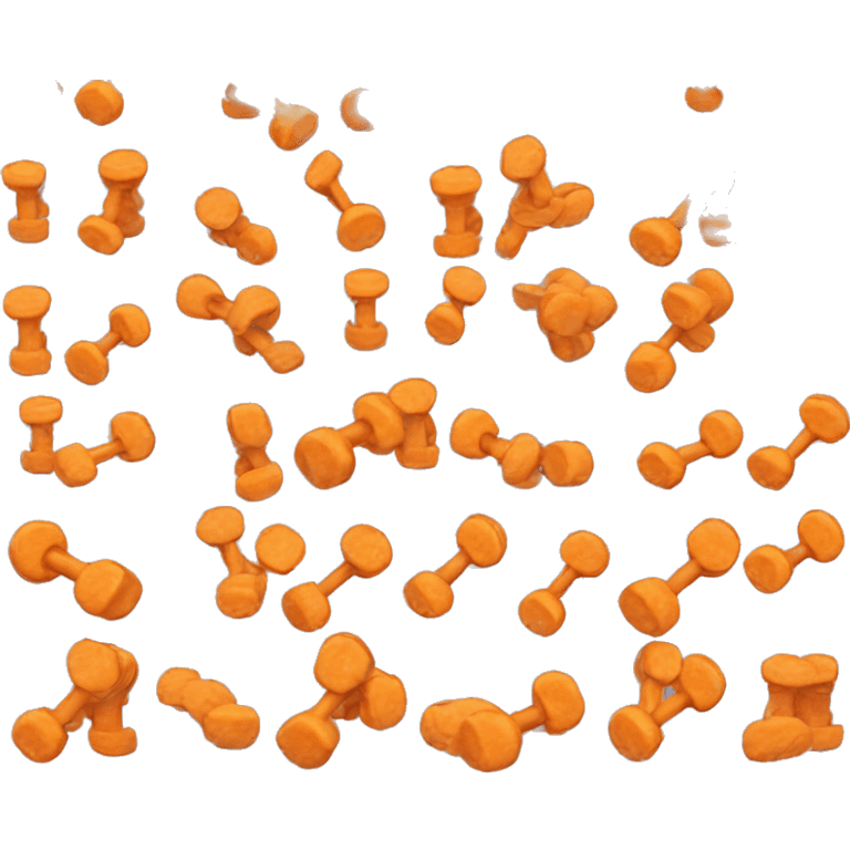 Olympic Barbell with cheetos instead weight disks emoji