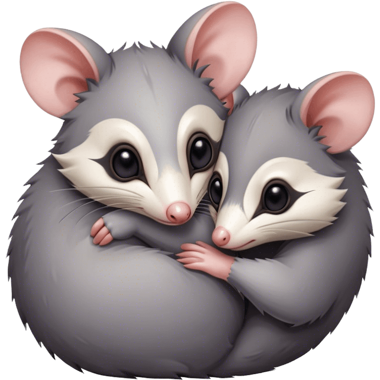 Possum hugging another possum  emoji