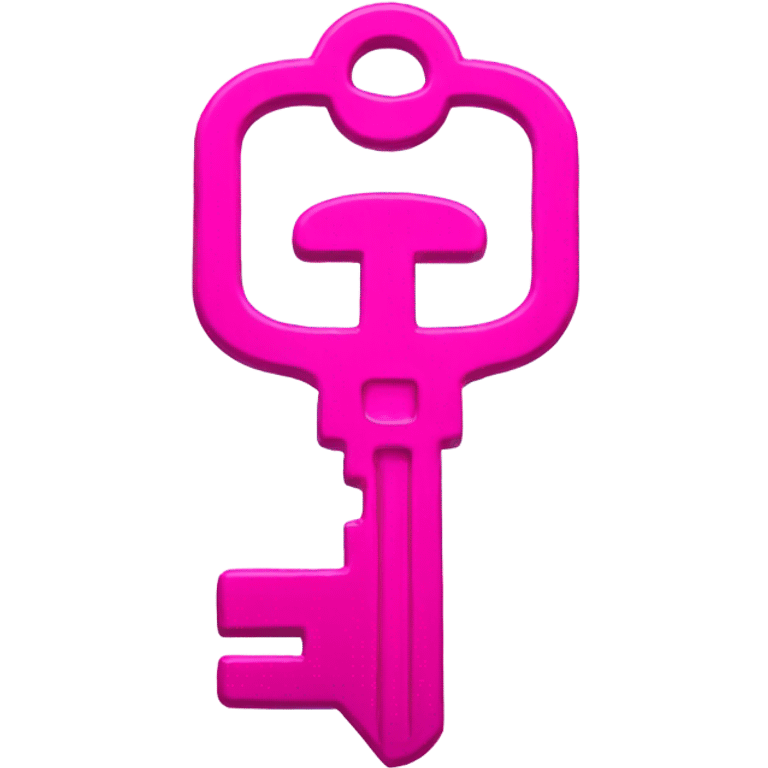 A pink key emoji