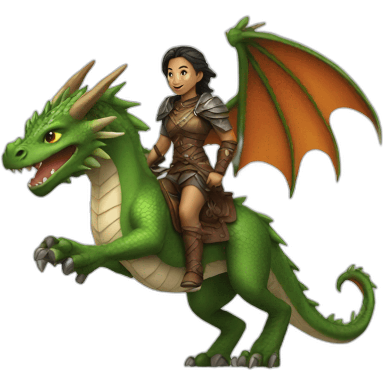 female dragon rider emoji