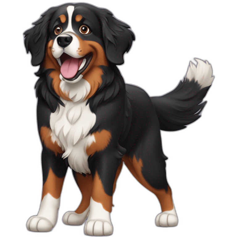 Bernese Mountain Dog Wagging Tail emoji