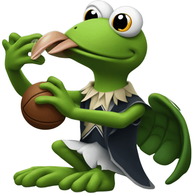 Philadelphia Eagle with Kermit the frog in its talons emoji