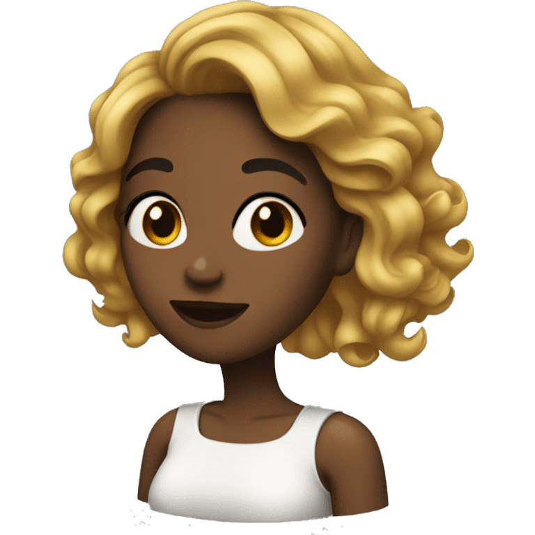 Emoji de mujer cabello negro emoji