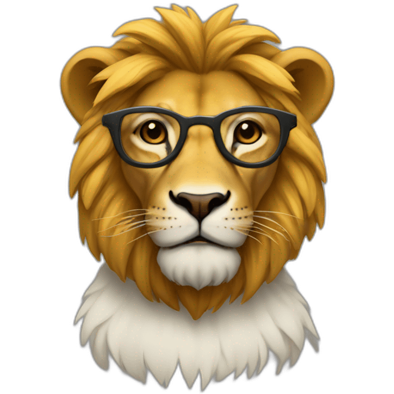 León con lentes  emoji