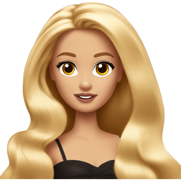 barbie princess amber eyes long blond hair emoji