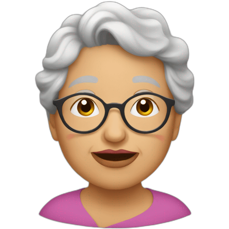 Abuela mandando besos emoji