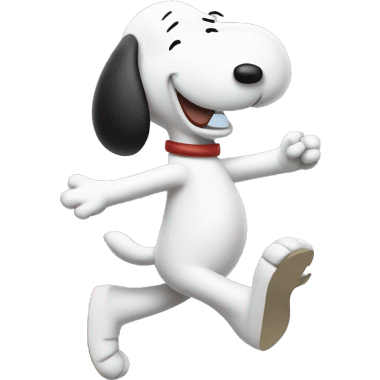 Snoopy dancing emoji