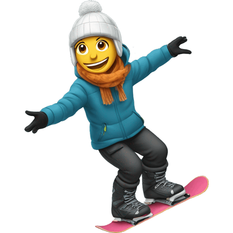 Birthday snowboarding   emoji