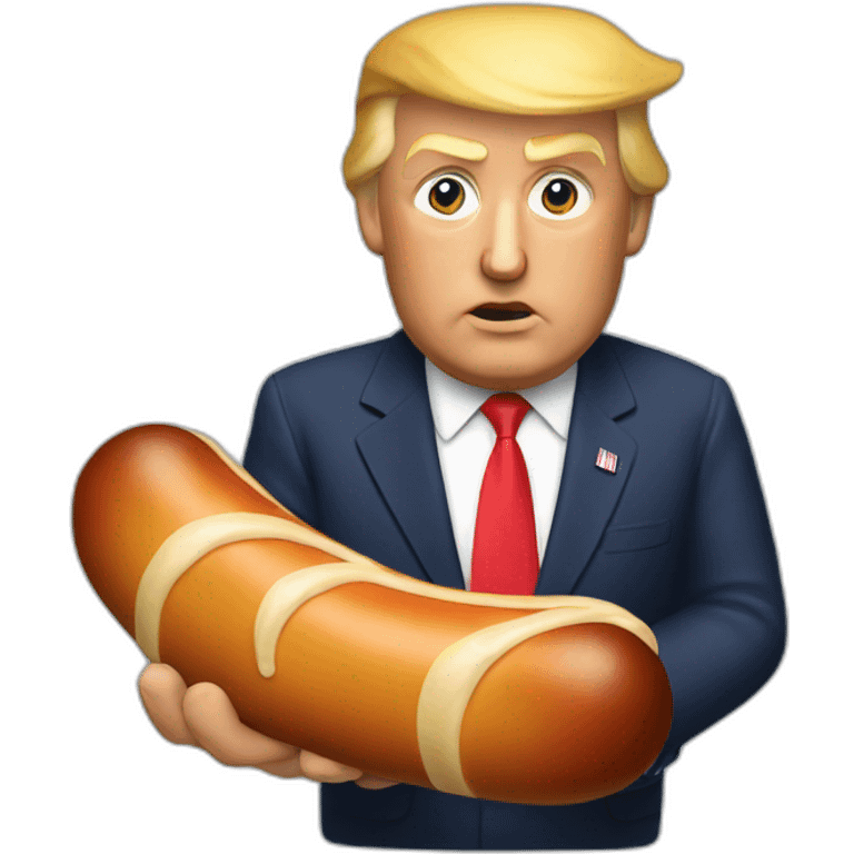 trump-holding-his-sausage emoji