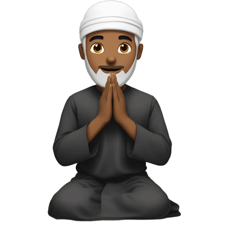 a muslim men prayer in kebba emoji