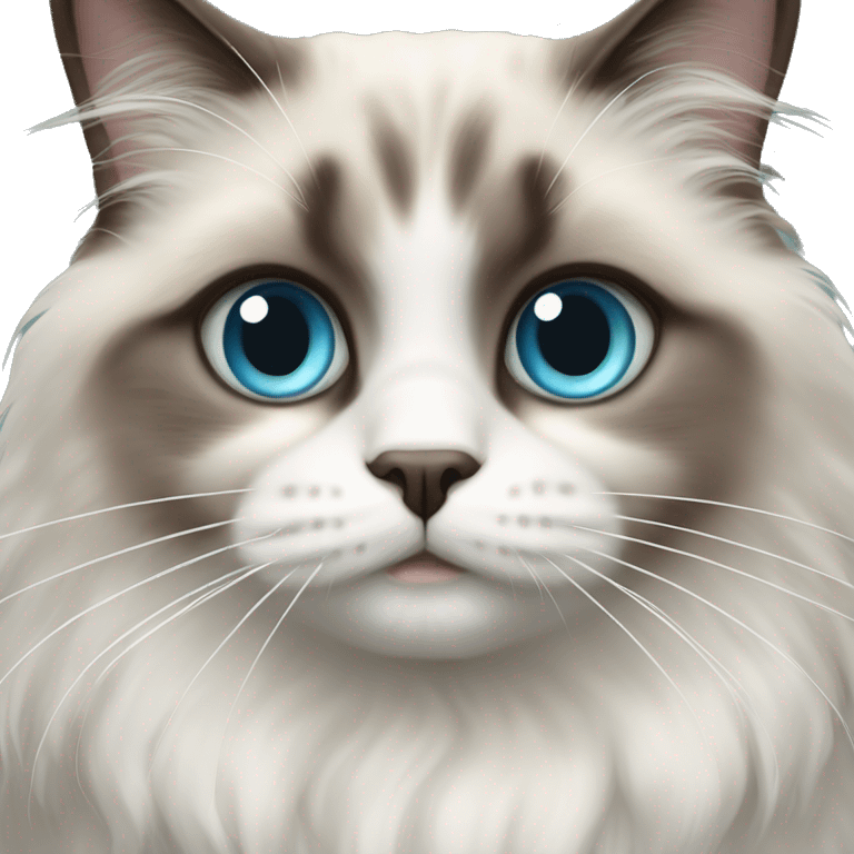 Ragdoll Cat one blue eye one green eye emoji