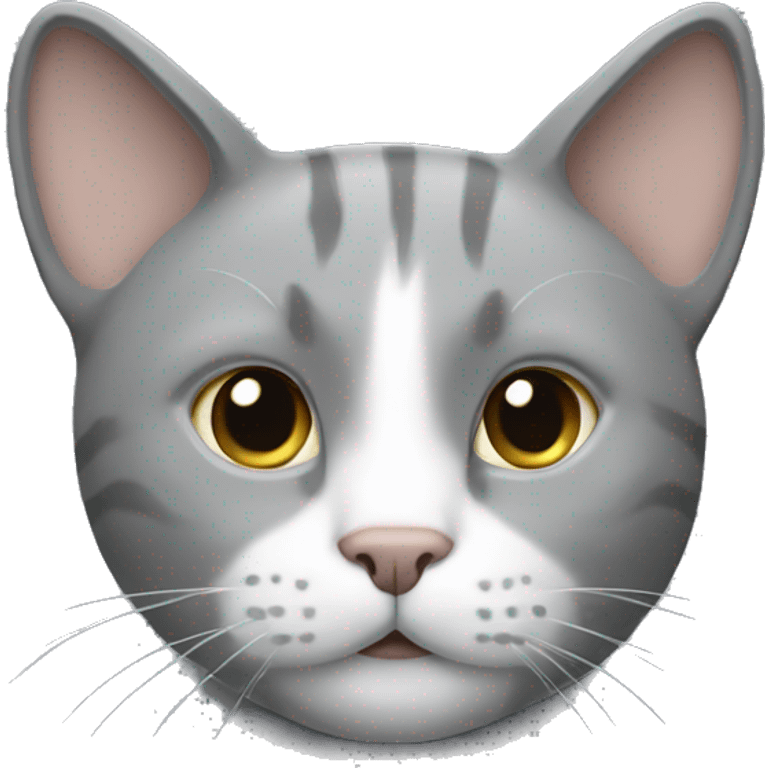 Cat grey with lines emoji