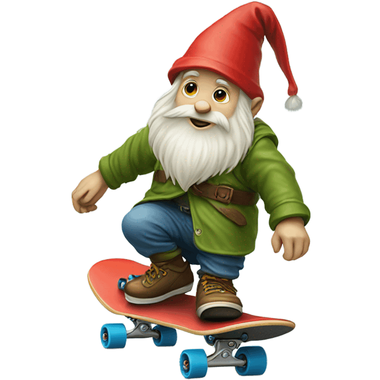 gnome on a skateboard emoji