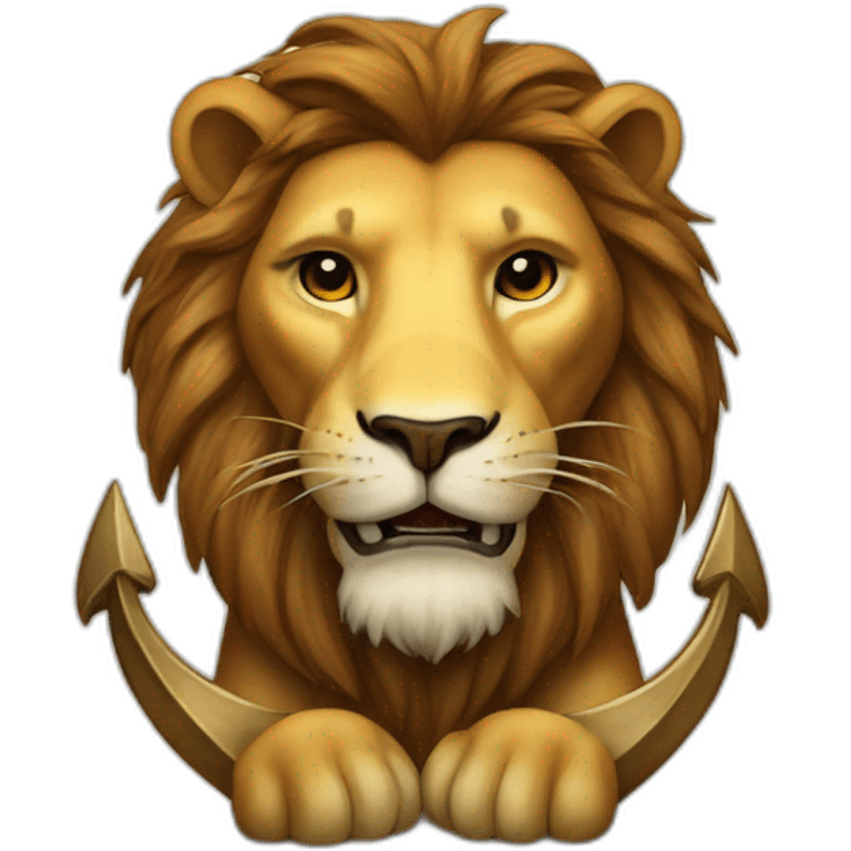 lion and anchor emoji