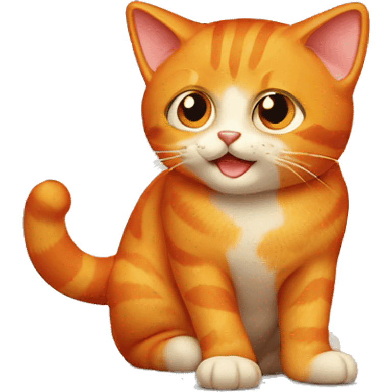 orange cat with red hair emoji