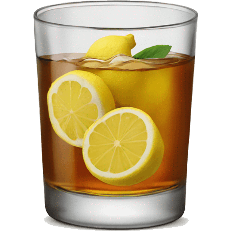 Bourbon, ginger, lemon label  emoji