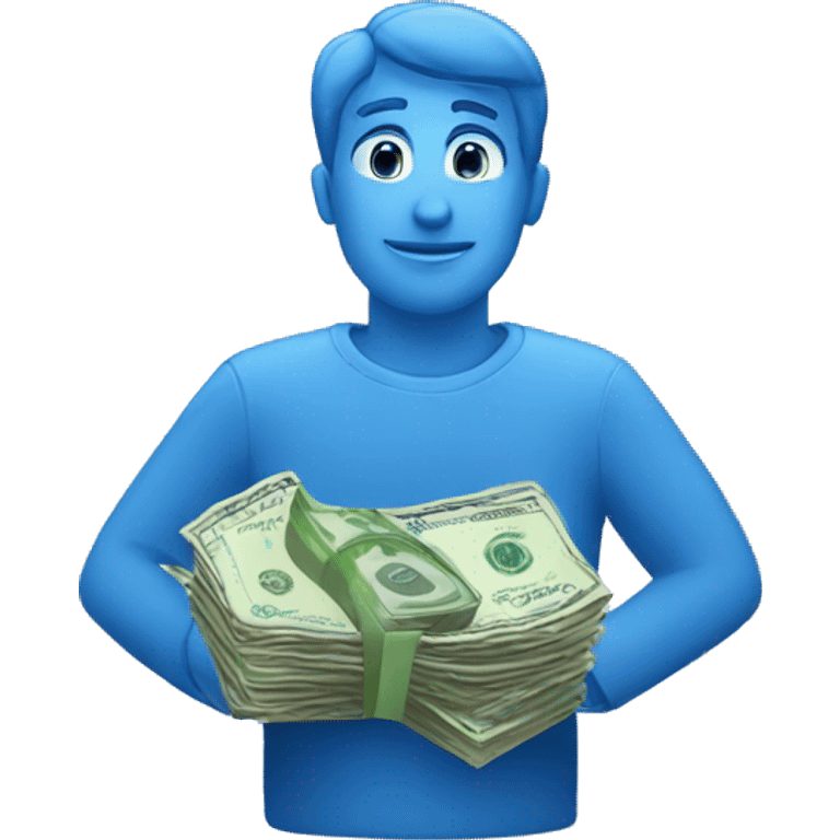 money blue emoji