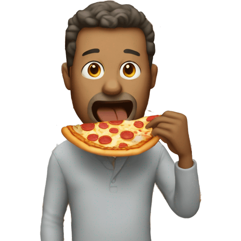 man eating pizza emoji