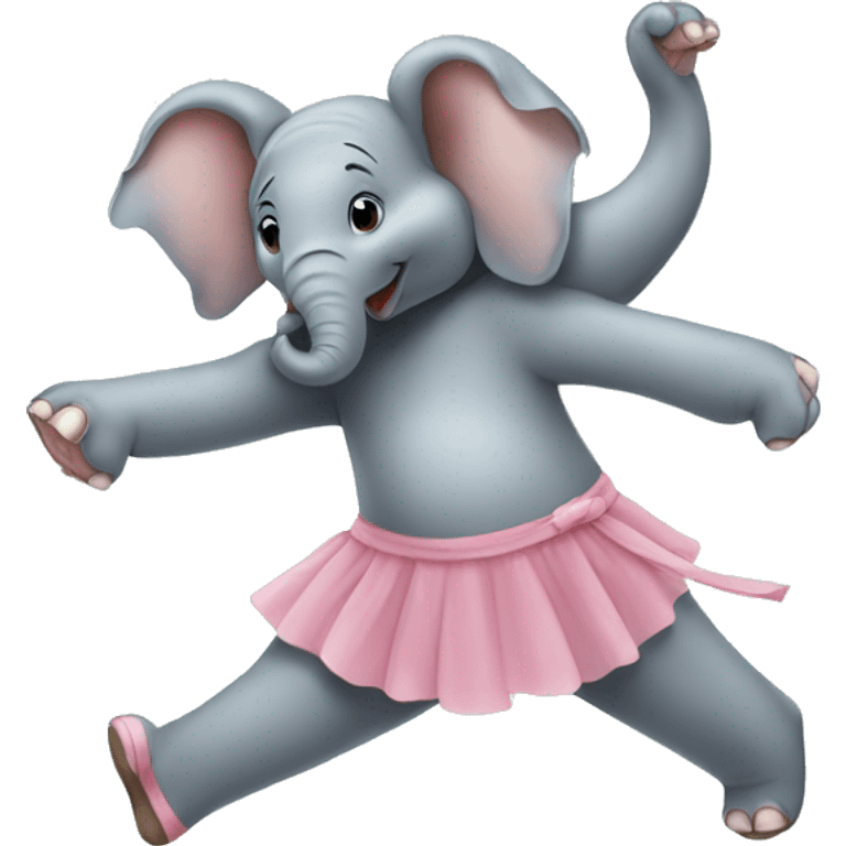 Elephant doing ballet emoji