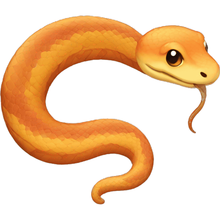 Warmly colored snake emoji