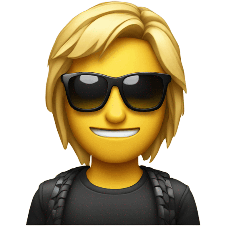 cool face emoji wearing pixel shades emoji