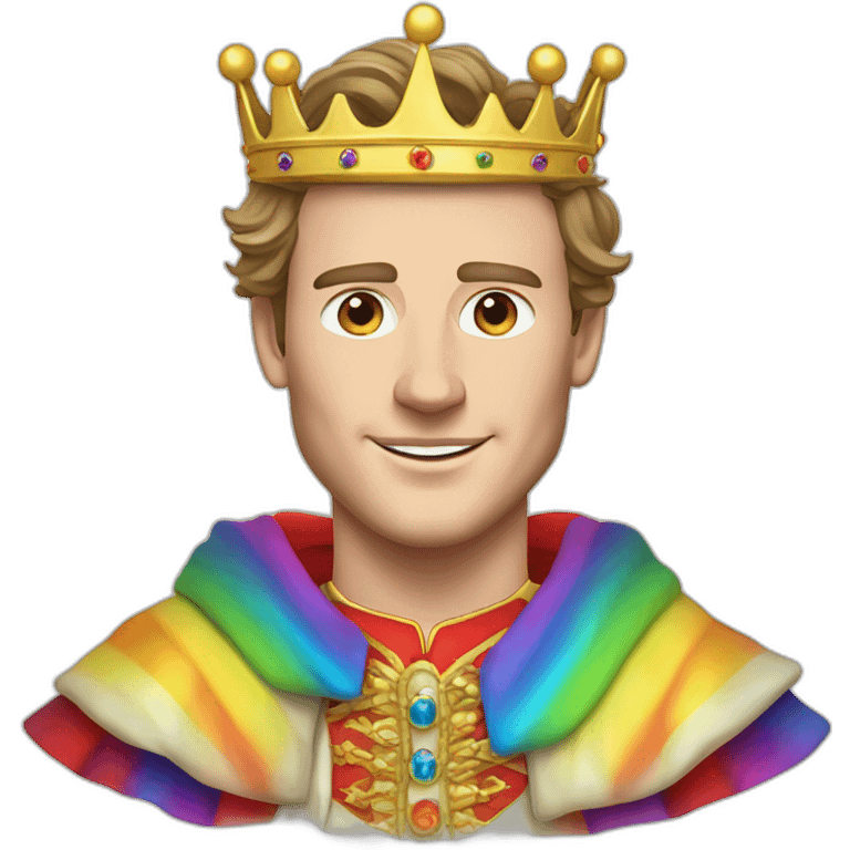 Jonathan Toews as a rainbow king with a royal robe on emoji