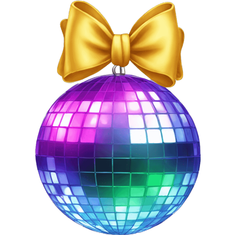 disco ball with bow emoji