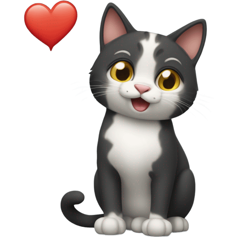 Cat says i love you bahar emoji