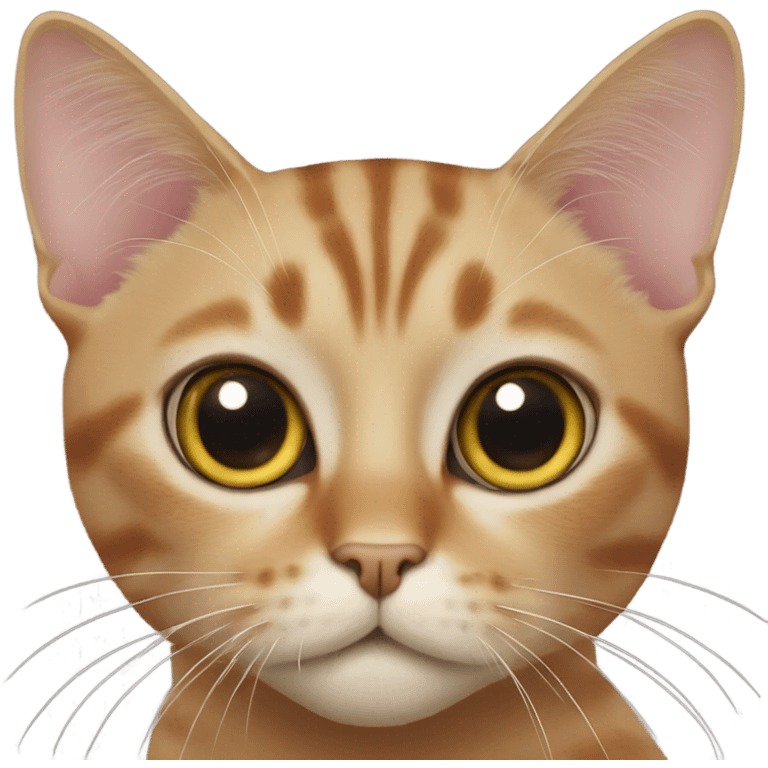 Cat having big eyes and showing it misses you emoji