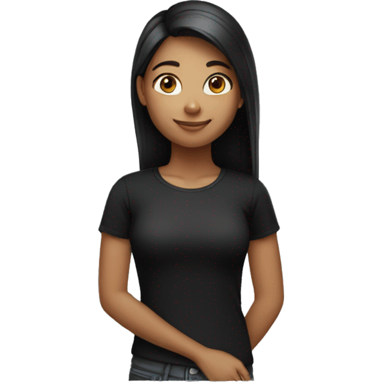 Girl in black shirt  emoji