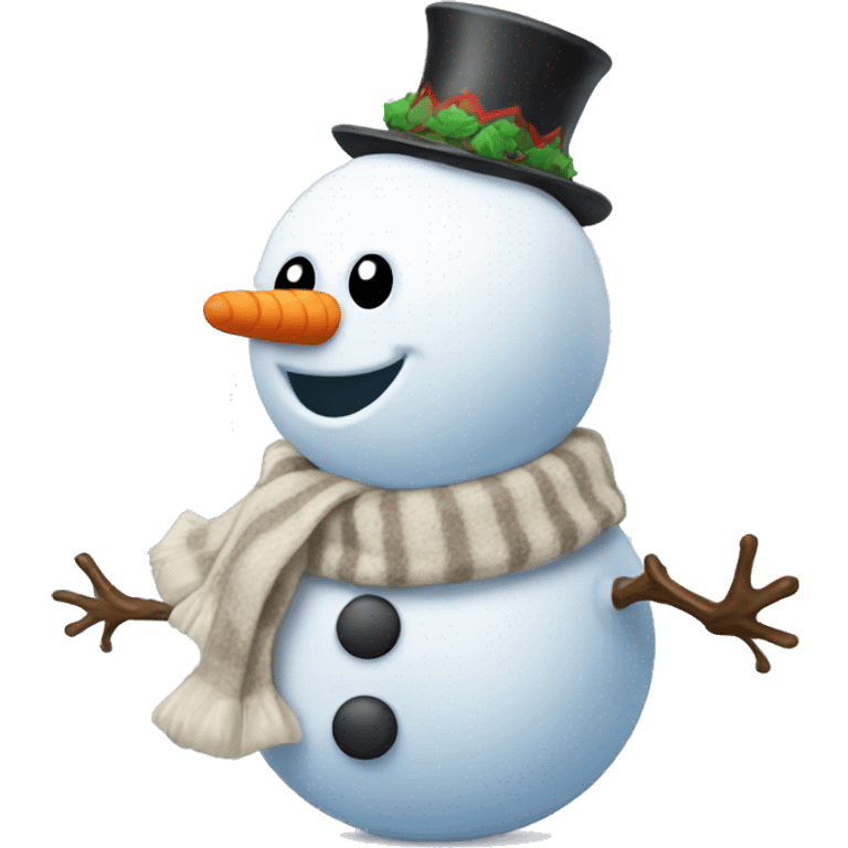 snowman with puffer fest emoji