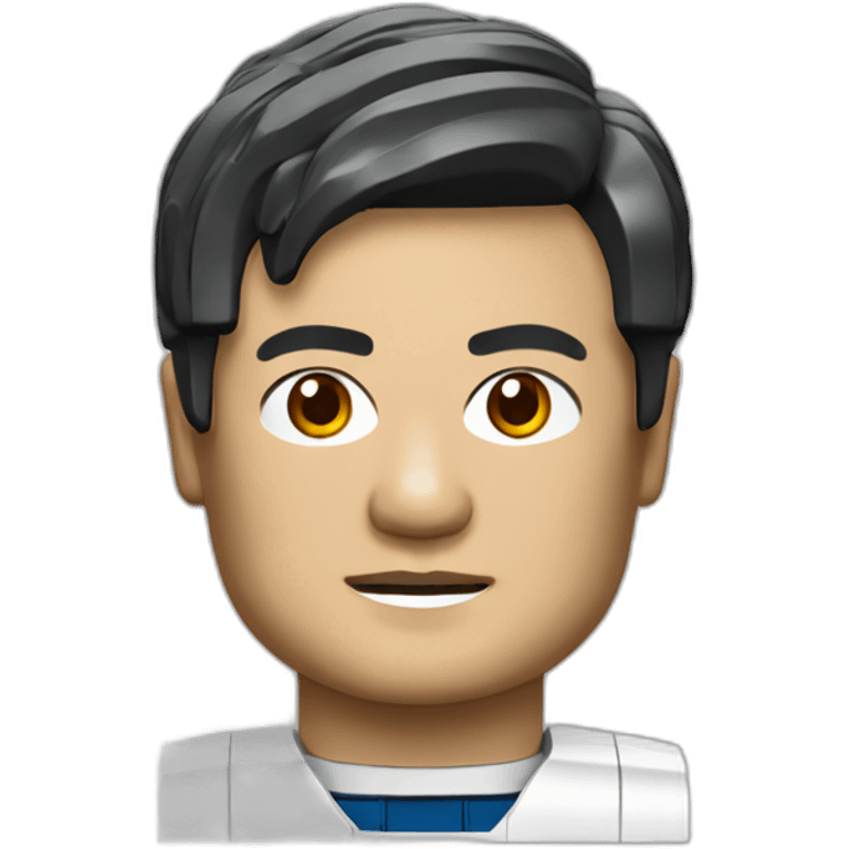 Portrait of a Chinese resident in Lego style emoji