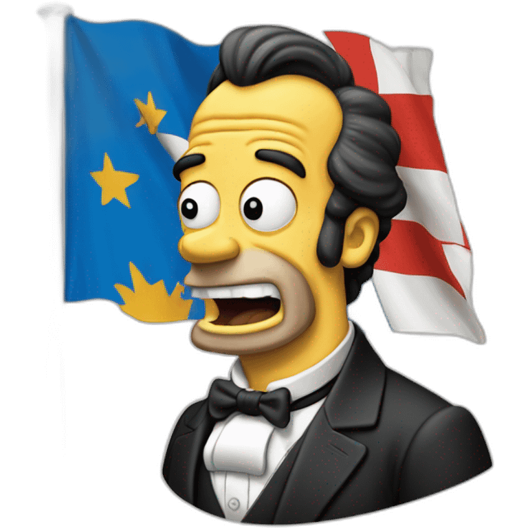 abe simpson yells at bavaria flag emoji