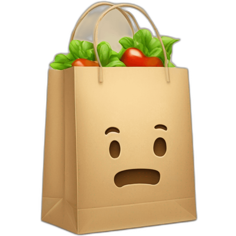 iphone with a shopping bag from it emoji