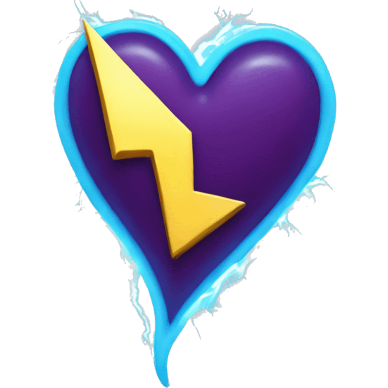 A heart with lightning bolts emoji